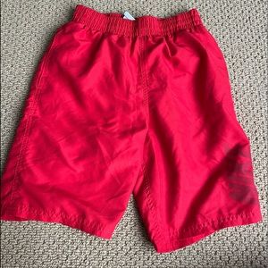 Boys L red Nike athletic shorts